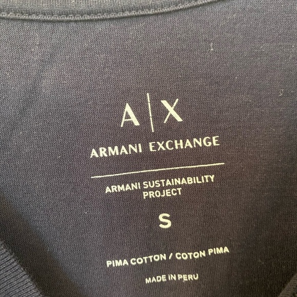 Armani Exchange Smiley Face Logo Womens T-shirt - Picture 4 of 6